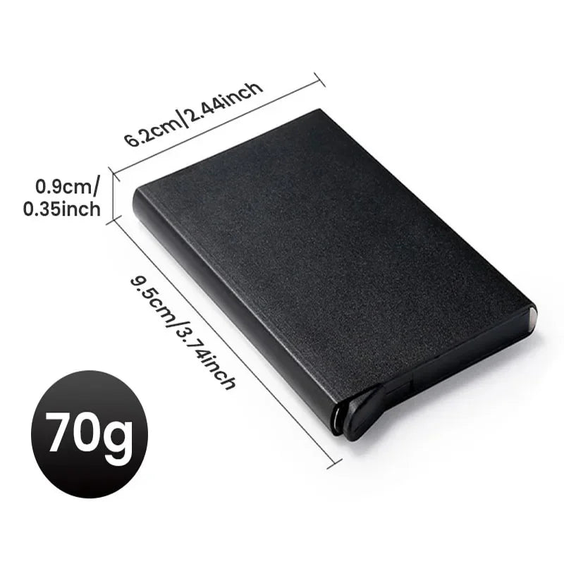 Hommes ID crédit porte carte bancaire portefeuille Anti Rfid intelligent Anti Rfid blocage protégé magique Pop Up mince petit argent portefeuilles étui
