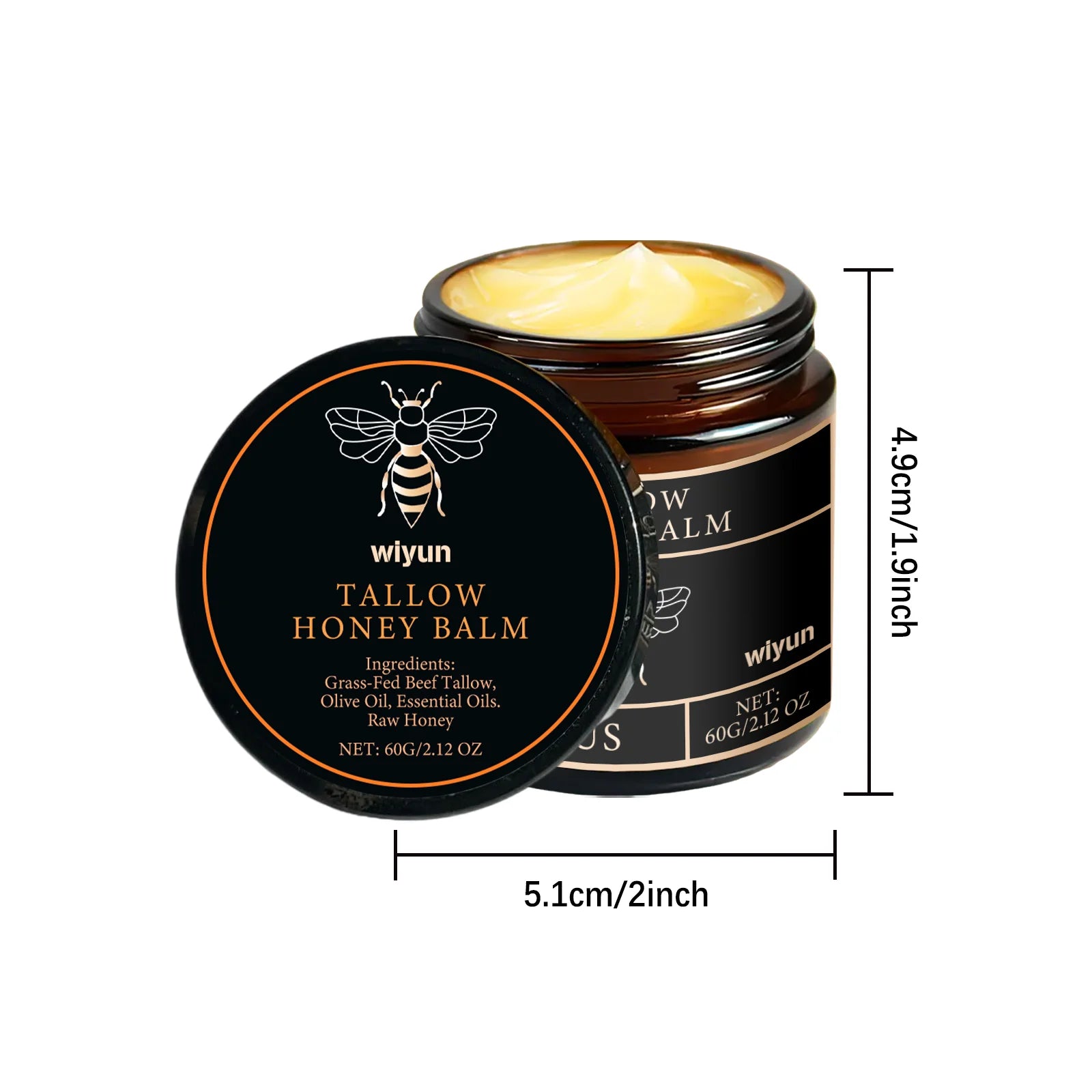 Crème éclaircissante au miel de suif de bœuf estompe les taches sombres et élimine la mélanine. Lotion pour le corps hydratante apaisante, non g