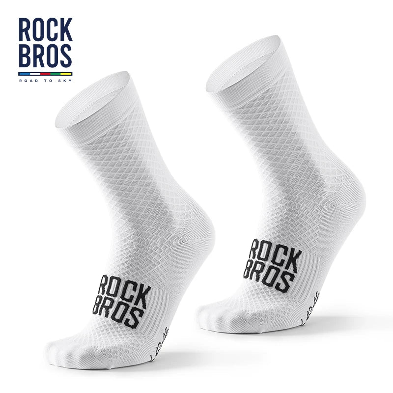 Chaussettes de sport ROCKBROS ROAD TO SKY respirantes pour VTT et vélo de route, haute élasticité et absorption des chocs. Une paire de chaussettes de vélo