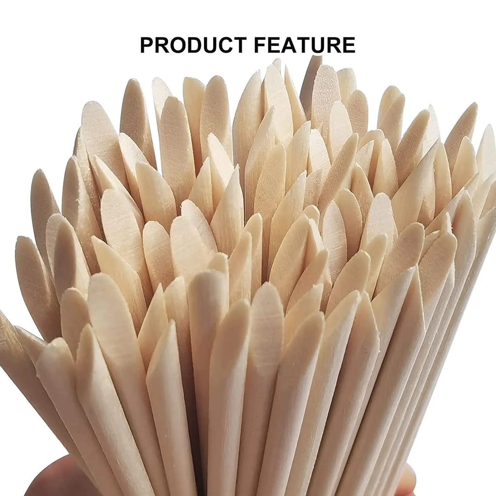 100/50 pièces Bâtonnets en bois d'oranger pour nail art, repousse-cuticules, dissolvant de strass et de points, outils de manucure et pédicure