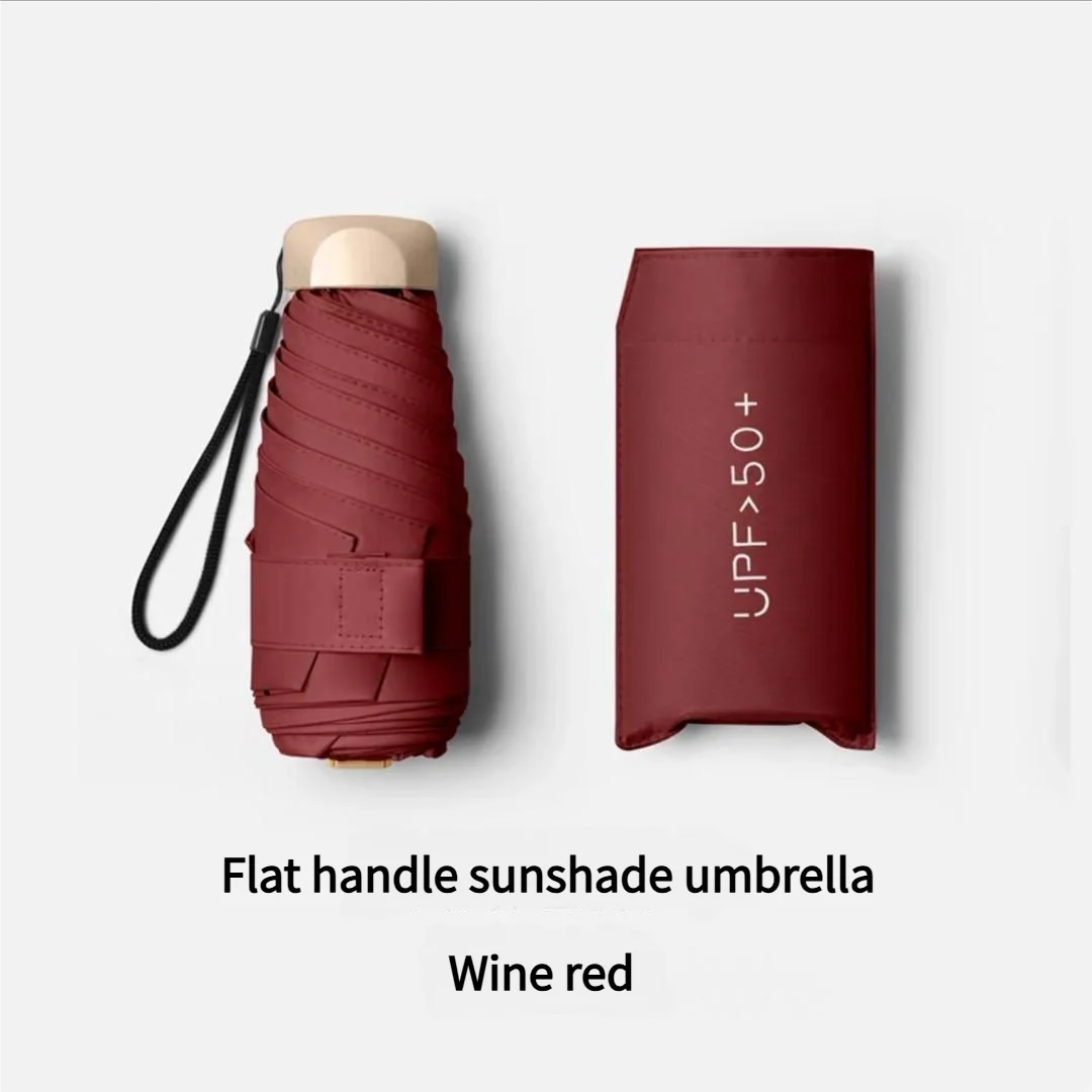 55% de réduction Mini parasol petite poche pluie parapluie vinyle pliant UV Protection ultraviolette pare-soleil poche Parasol Capsule
