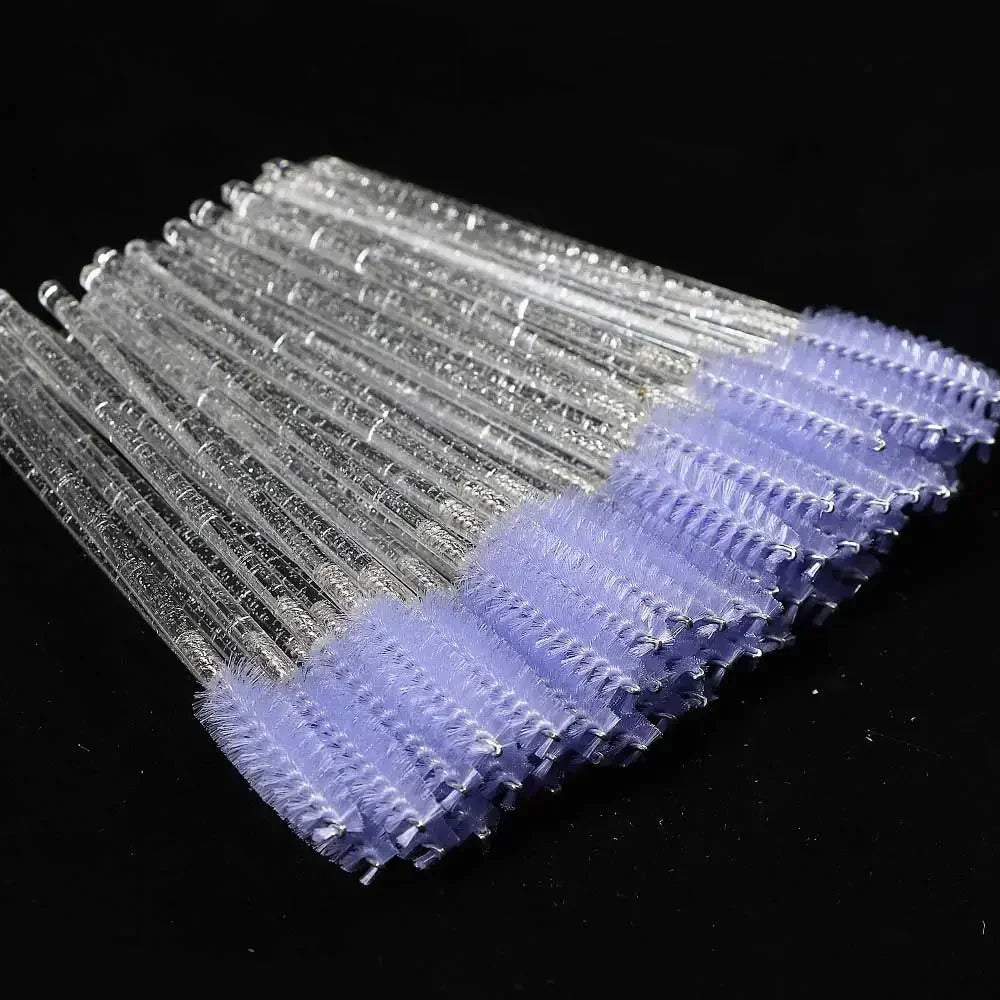 Brosse à cils en cristal jetable, peigne, Extension de cils, baguettes de Mascara, maquillage professionnel, outil de beauté, 50 pièces