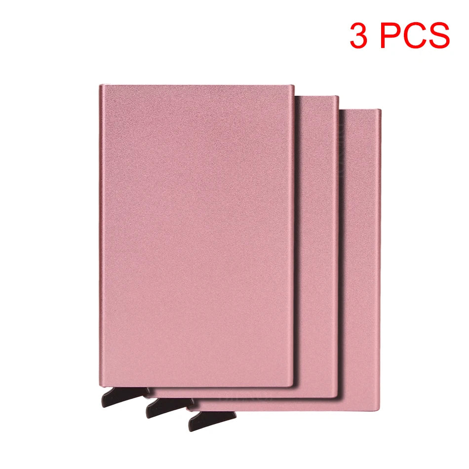 Hommes ID crédit porte carte bancaire portefeuille Anti Rfid intelligent Anti Rfid blocage protégé magique Pop Up mince petit argent portefeuilles étui