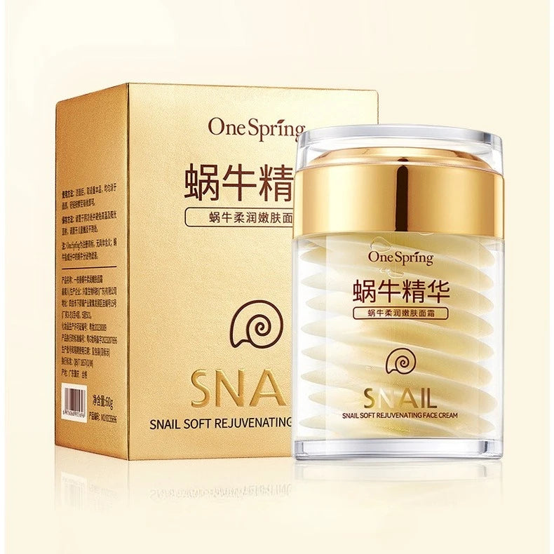 Coffret de soins pour le visage : Crème au collagène d'escargot, anti-âge, éclaircissante, atténue les cernes, réduit les poches, sérum contour des yeux