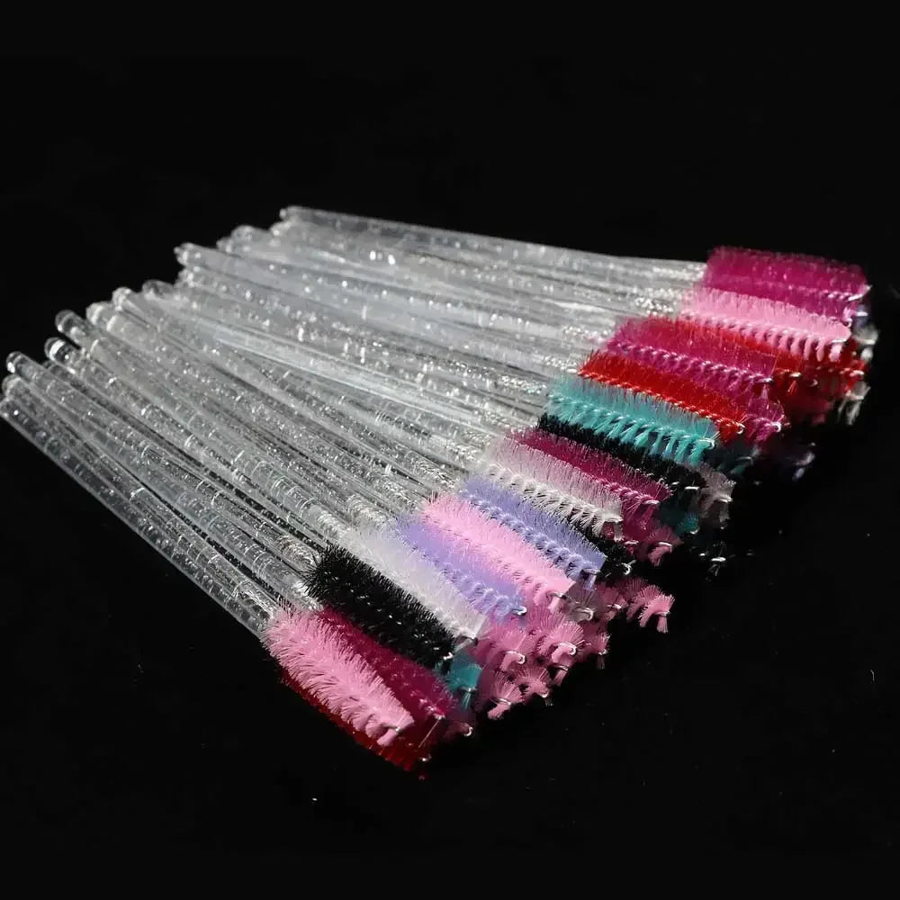 Brosse à cils en cristal jetable, peigne, Extension de cils, baguettes de Mascara, maquillage professionnel, outil de beauté, 50 pièces