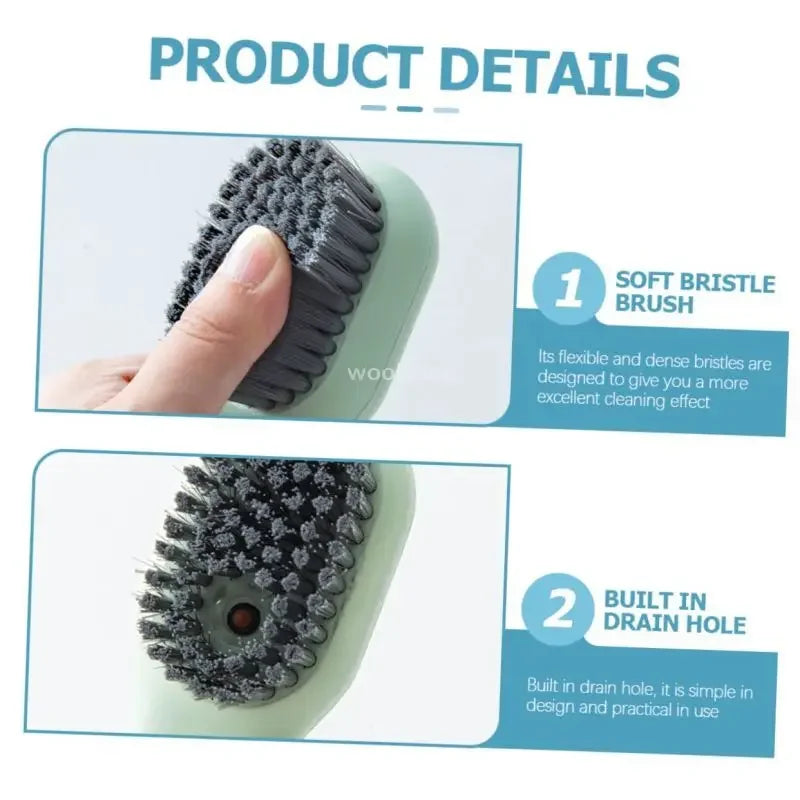 Cleaning Brush Soft Bristled Liquid Shoe Brush Long Handle Brush Clothes Brush Shoe Clothing Board Brush Household Cleaning Tool
