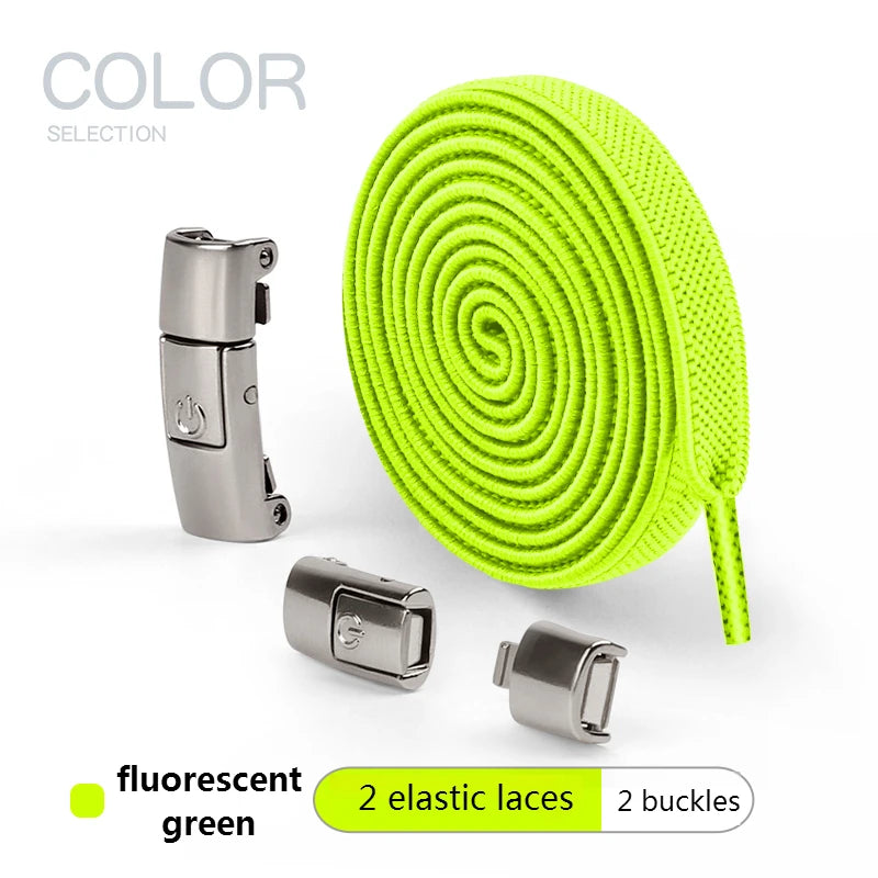 8mm No Tie Shoe Laces Press Lock Shoelaces Without Ties Elastic Laces Sneaker Kids Adult Widened Flat Shoelace for Shoes