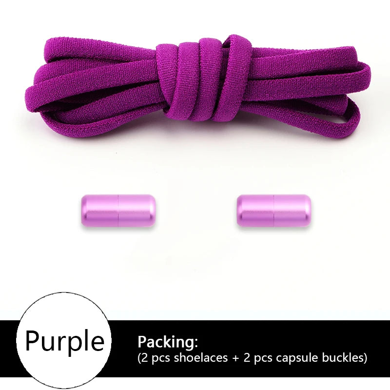 NOUVELLES Options colorées lacets élastiques baskets sans cravate lacet pour sport lacets ronds sans attaches enfants adultes chaussures accessoires