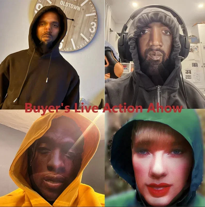 Masque Kanye imprimé en 3D pour cosplay, masque intégral en maille extensible pour hommes et femmes, déguisement de rôle, cagoule tendance pour Halloween