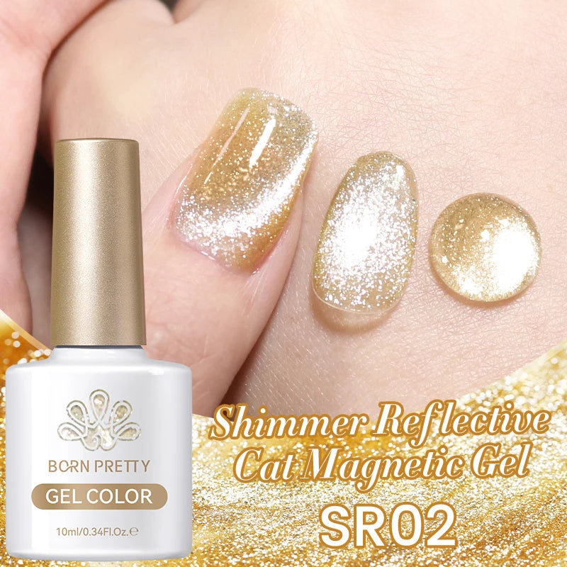 Vernis à ongles magnétique gel BORN PRETTY 10 ml Argent Clair de Couleur Chat - Accessoires pour les ongles - Vernis semi-permanent pour ongles d'automne et d'hiver