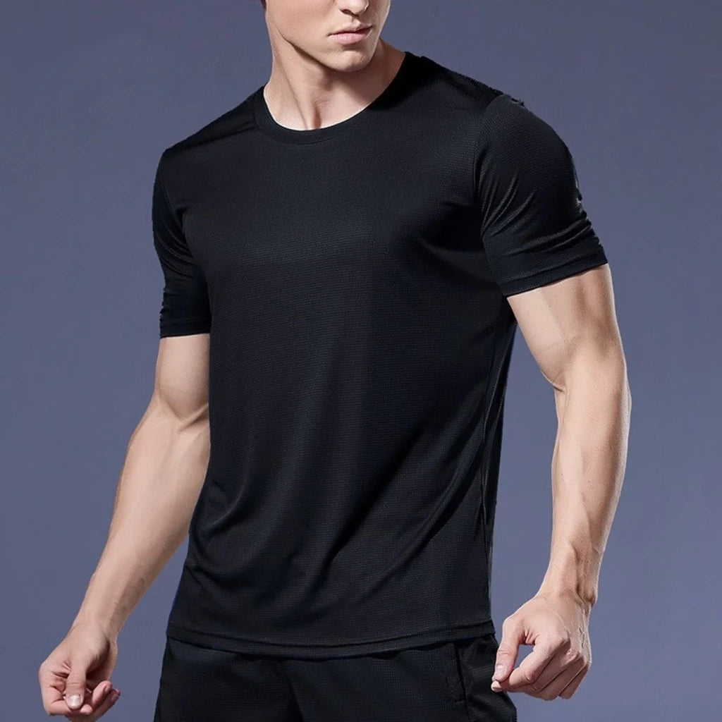 T-shirt de sport d'été pour homme, séchage rapide, idéal pour la course, la musculation et le fitness. Manches courtes, coupe oversize, style brésilien