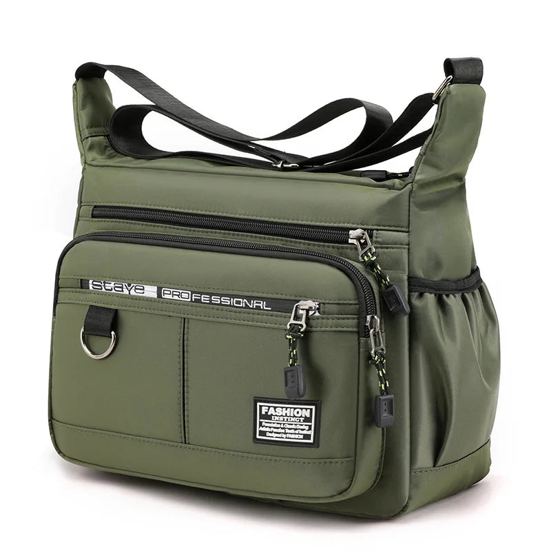 Sac à bandoulière Design Oxford pour hommes, grande capacité, décontracté, multicouche, poche, mode, épaule unique, sacoche de luxe