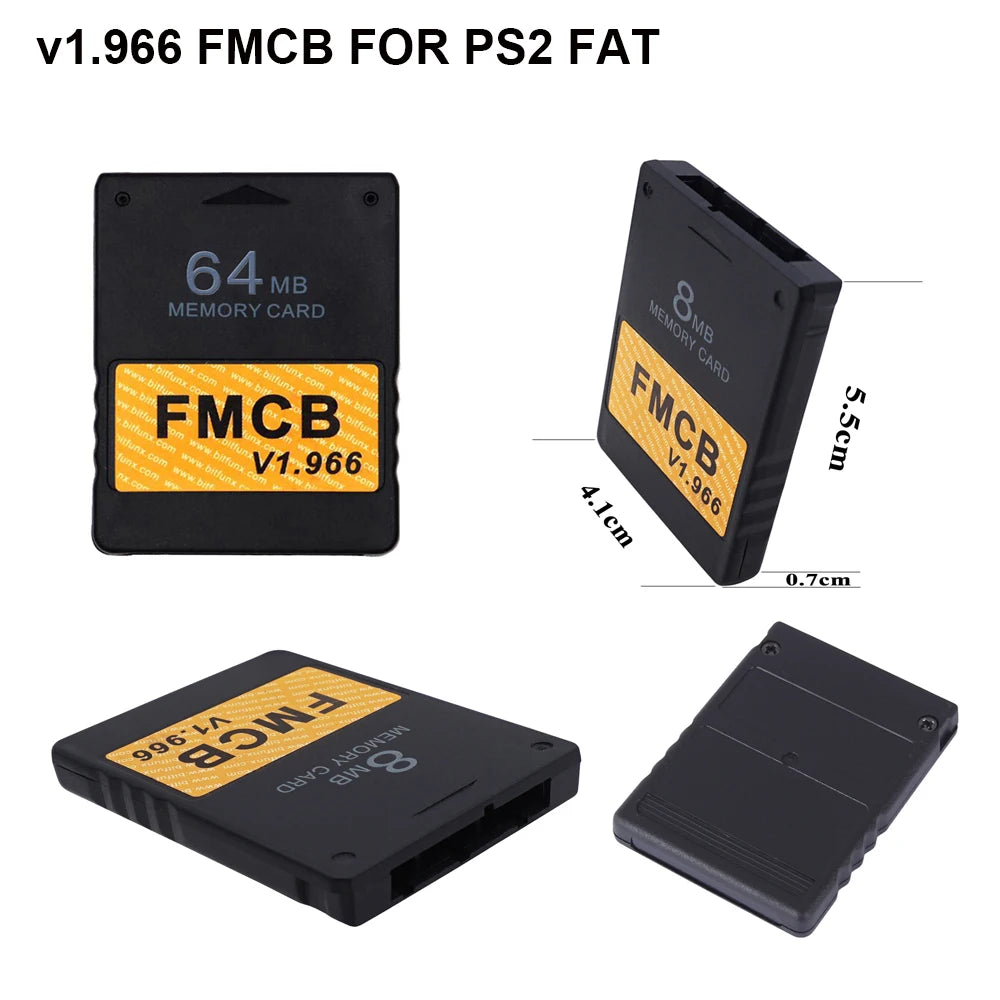 Carte mémoire Bitfunx McBoot V1.966 gratuite 8 Mo/16 Mo/32 Mo/64 Mo pour console PS2 Fat