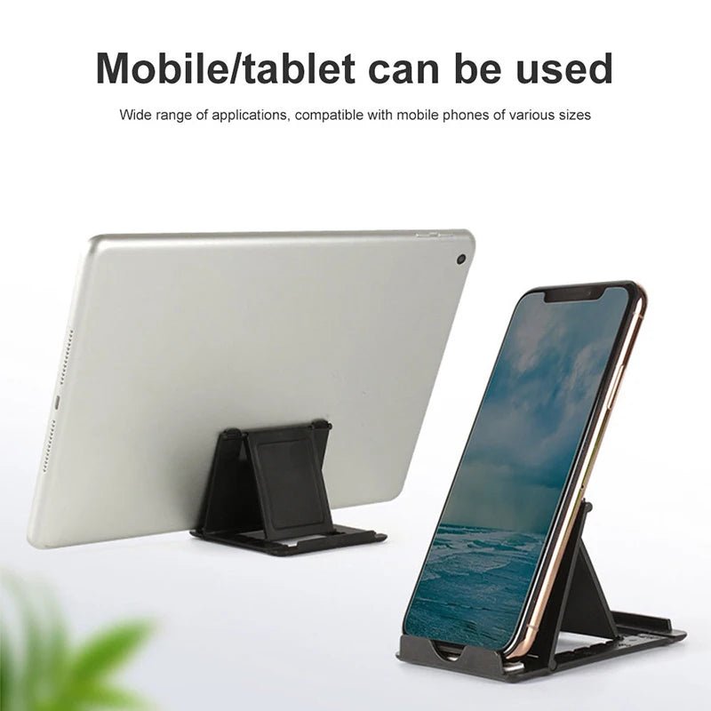 Mini support pliable universel, portable et ajustable pour téléphone, tablette ou ordinateur portable (compatible iPad, iPhone, Samsung, Xiaomi)