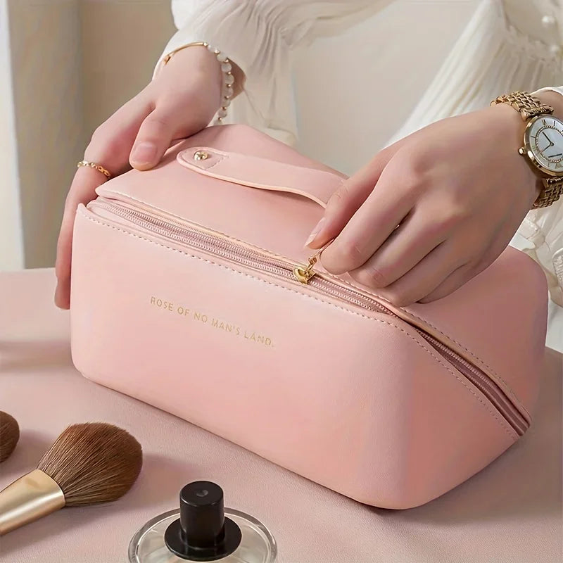 Organisateur de maquillage, trousse de toilette féminine, trousse de maquillage, pochette de rangement, boîte de luxe pour dame, sac à cosmétiques, sac de rangement pour voyage à fermeture éclair