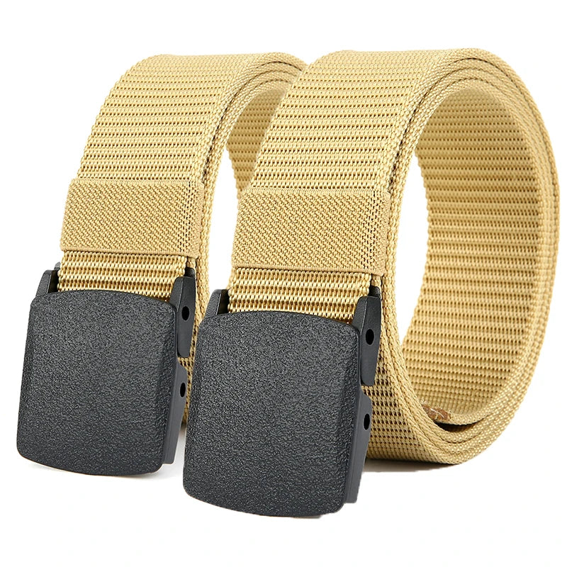 Ceinture pour hommes en plein air décontracté toile ceinture métal gratuit formation Nylon ceinture tactique avec pantalon jean ceinture sport ceintures pour hommes femmes
