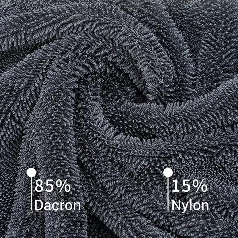Serviette de nettoyage de voiture en microfibre 1200GSM/600GSM, Double face, Super absorbant, chiffon de nettoyage anti-rayures, doux et pelucheux