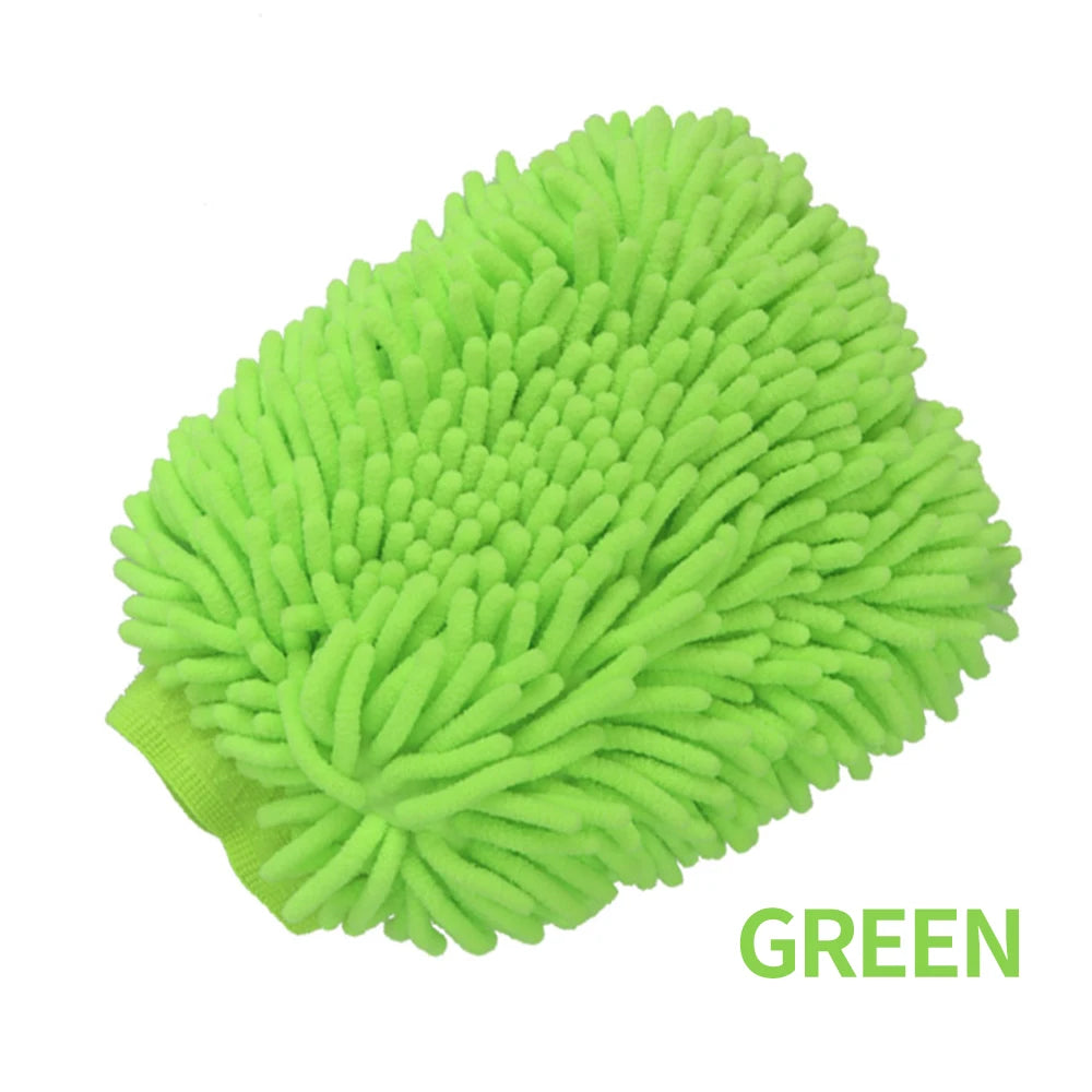 Gants de lavage auto, gants en chenille, chiffons en peluche, double face épais, accessoires et outils de nettoyage pour voiture, produits d'esthétique automobile