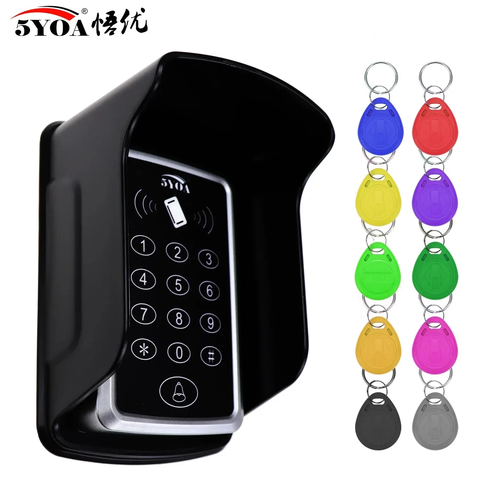 Système de contrôle d'accès par clavier RFID 5YOA B03, lecteur de cartes EM 125 kHz, ouvre-porte, clavier de commande pour la sécurité