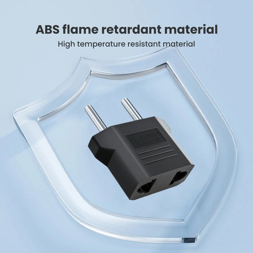 America European Mini US To EU Power Plug Adapter Russia Australia Travel Plug Converter Adapter Korea 4.0mm 4.8mm Plug 6A 125A