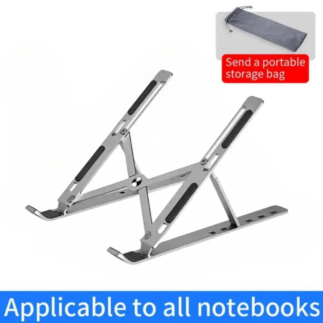Support pliable en aluminium pour ordinateur portable, réglable et portable, compatible avec MacBook Air et Pro, et accessoires de refroidissement