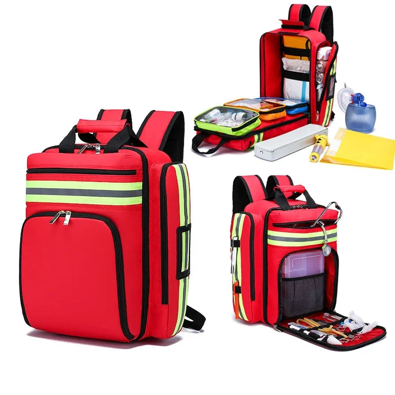 Sac d'intervention en cas de catastrophe, trousse de premiers secours, sac à dos de sauvetage d'urgence, grande capacité de rangement classifié, kits de survie, organisateur médical