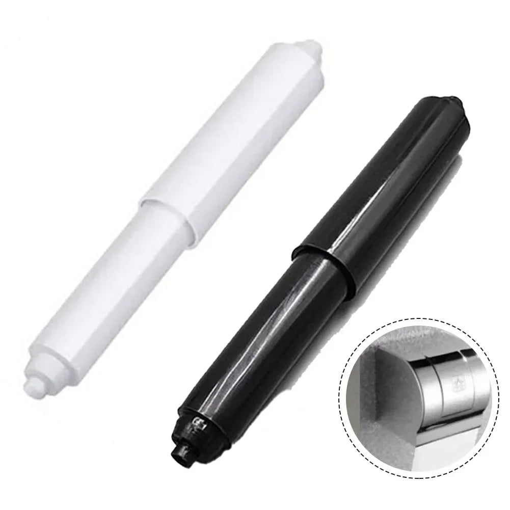 1/3 pièces Tiges de rechange pour rouleau de papier toilette, supports de rouleau en plastique blanc, ressort d'insertion pour rouleau, pièces de salle de bain