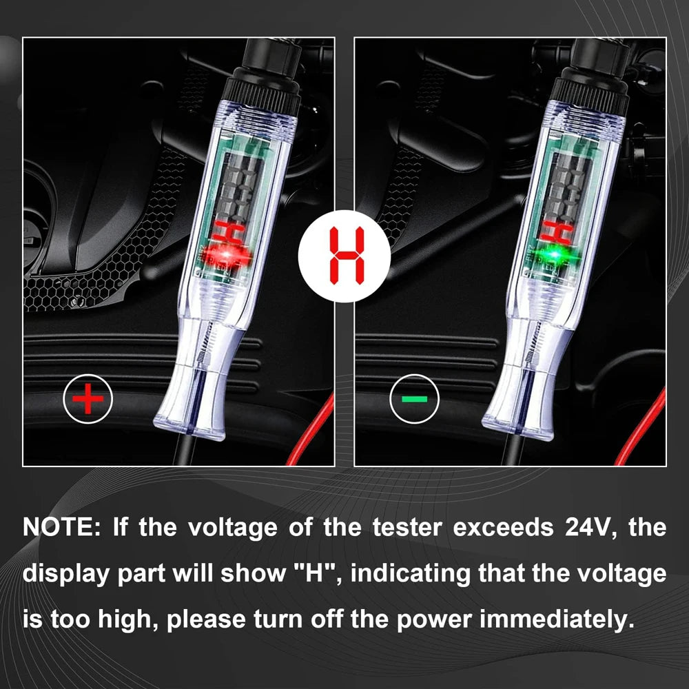 Testeur de Circuit de tension de camion de voiture, outils automobiles 6V 24V, sonde de Diagnostic de voiture, stylo de Test d'ampoule, stylo de mesure électrique, outils