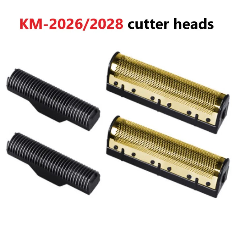 Kemei – lames de rasoir électriques originales, filet de couteau en feuille d'or et tête de coupe adaptées au rasoir flottant KM-2026 KM-2028