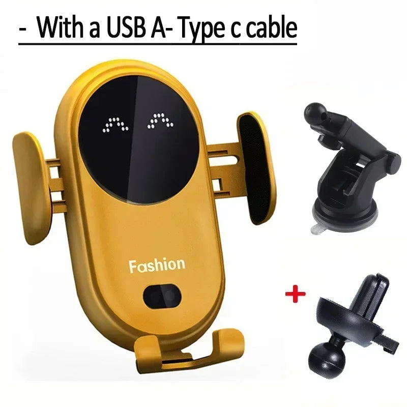 Wireless Charger Car Mount for Air Vent Mount Car Phone Holder Rotating Intelligent Infrared Fast Wireless Charging Charger