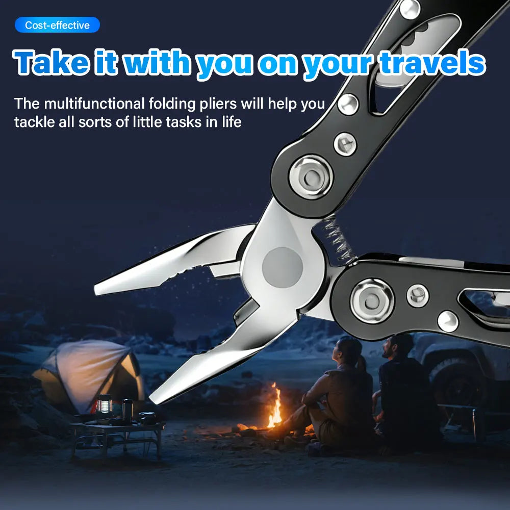 Couteau de poche pliant multi-outils, pince, Mini Portable pliable, chasse en plein air, sauvetage, survie, outil de réparation tactique polyvalent