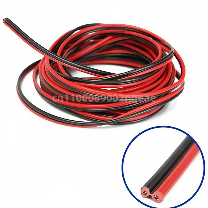 2pin Red Black Electrical Wire 18 20 22 24 26 LED Strip Cable 2 Core Tinned Copper Extension Power Cord For Lighting Audio