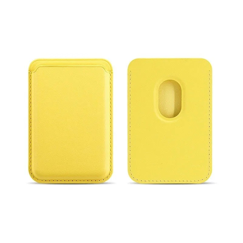 Étui porte-carte magnétique IPhone 16 15 13 14 12, pochette pour cartes, étui en cuir Magsafing avec autocollant arrière, housse de poche pour cartes