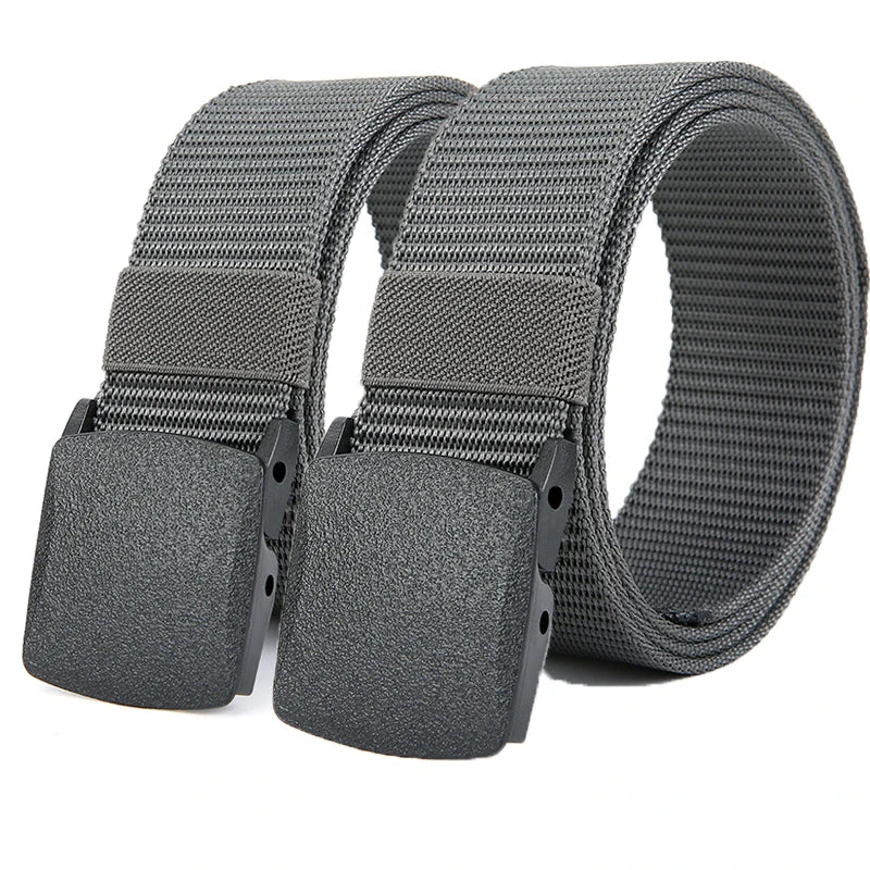 Ceinture pour hommes en plein air décontracté toile ceinture métal gratuit formation Nylon ceinture tactique avec pantalon jean ceinture sport ceintures pour hommes femmes