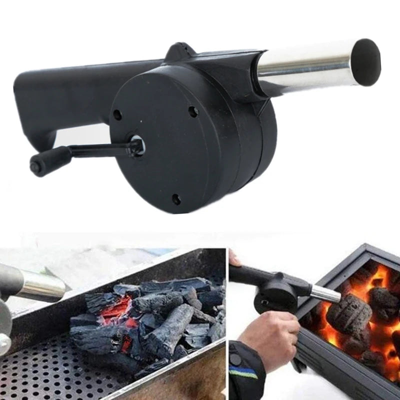 Ventilateur de barbecue souffleur d'air allume-feu rapide manivelle manuelle portable pour pique-nique en plein air camping cuisson barbecue grils à charbon de bois Stov
