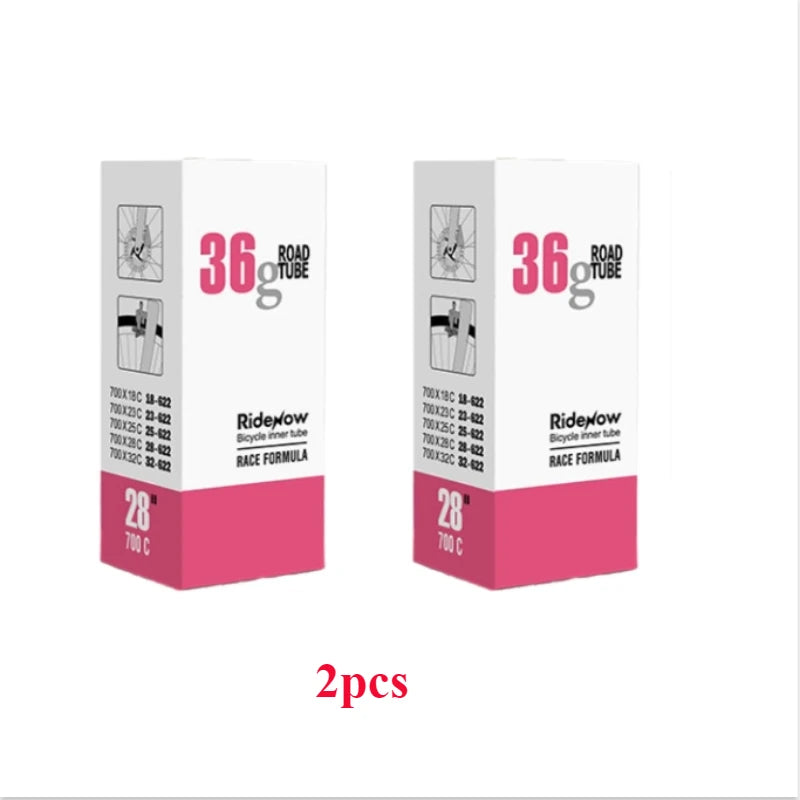 Chambre à air Ridenow pour vélo de route, lumineuse, tige en TPU, ultra-légère, valve française, 36 g, 65 mm