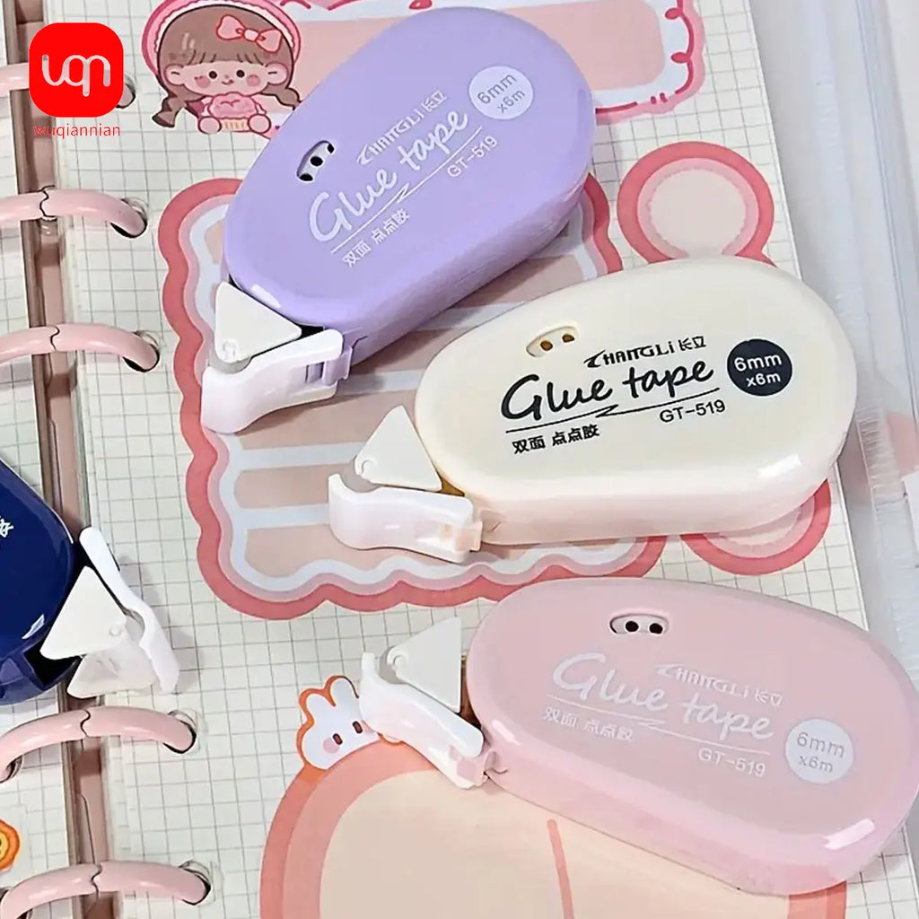 Ruban adhésif double face WQN pour scrapbooking, collage et loisirs créatifs. Rouleau de 6 m x 6 mm