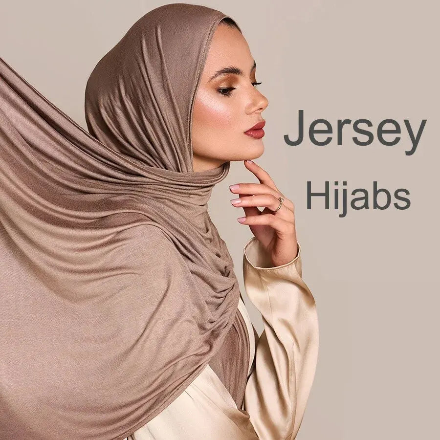 Écharpe Hijab en Jersey de coton Modal, châle musulman Long, Turban doux uni, bandeau pour femmes, bandeau africain 170x60cm