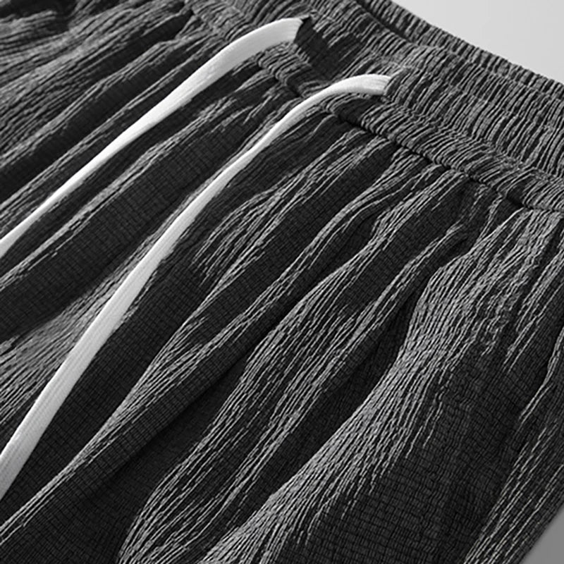 Short en soie pour homme, pantalon de sport court et fin, coupe droite ample, respirant, tendance et décontracté, tailles XL à XXXL