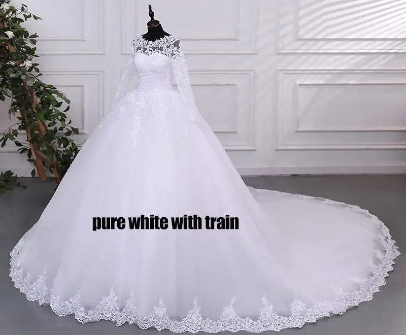 Robe de mariée Ashley Gloria Pure White, élégante robe de bal à col bateau, simple, Vestido De Noiva, grande taille, robe De Mariee