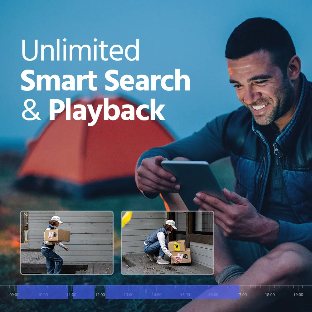 Système de caméras Annke H.265+ 3K Smart Dual Light PoE avec objectif 2,8 mm, détection de personnes et de véhicules, protection de sécurité IP67 et vidéosurveillance