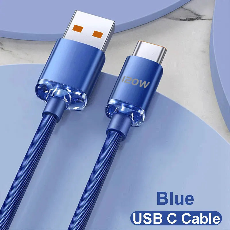 Câble USB C NNBILI 120W Super PD chargeur rapide câble C à C pour iPhone 15 16 Samsung Xiaomi Huawei cordon de données de charge rapide