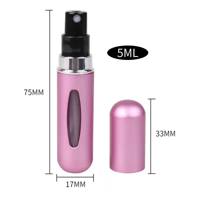 Flacon de recharge de parfum de 5 ml, mini vaporisateur portable rechargeable, pompe à parfum, récipient cosmétique vide, atomiseur pour voyage, accessoire tendance