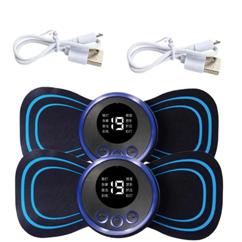 EMS Neck Massager Portable TENS Pulse Machine Cervical Neck Back Patch Muscle Stimulator Pain Relief Massage Tool