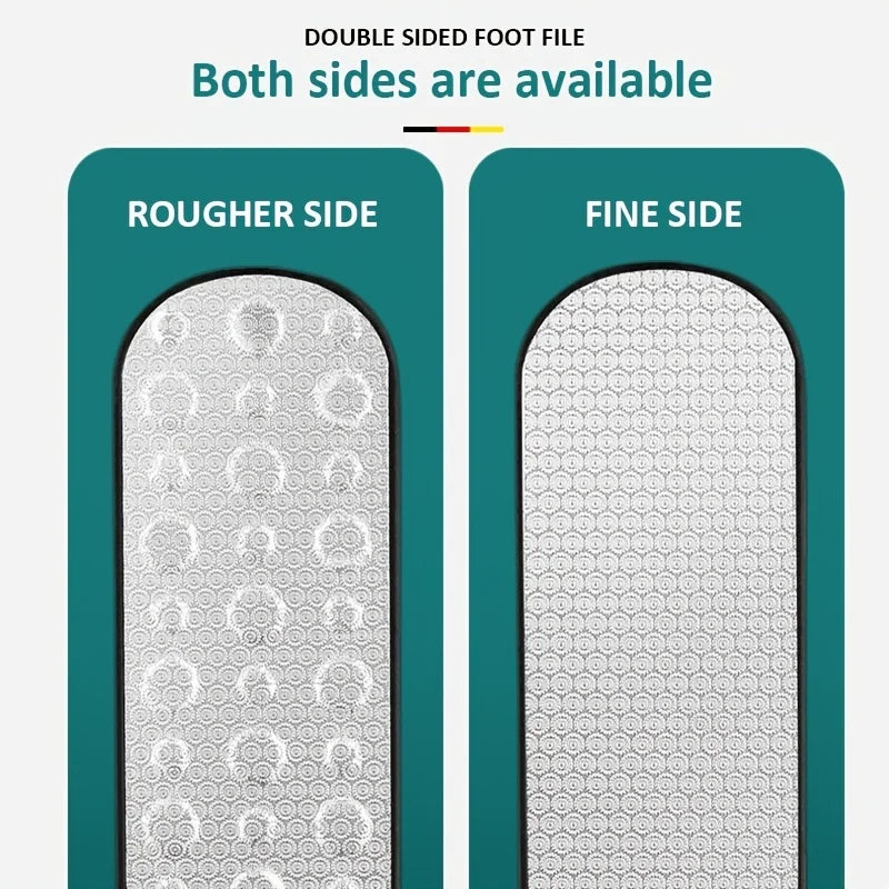 Lime à pieds double face en acier inoxydable 304 de haute qualité, éliminateur de callosités pour peaux mortes, outil de pédicure professionnel, grattoir à callosités