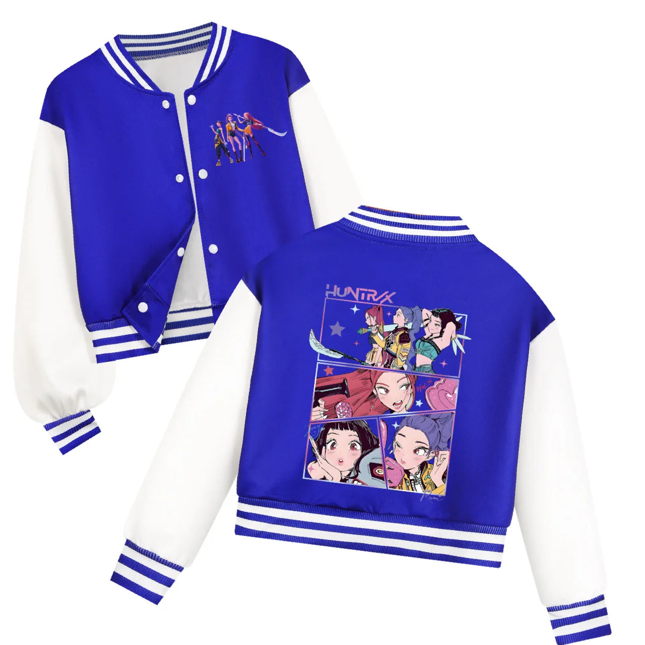Tenue de baseball K-Pop pour enfants Huntrix, sweat-shirts à capuche décontractés printemps-automne, vêtements pour garçons et filles, déguisement pour bébés et enfants