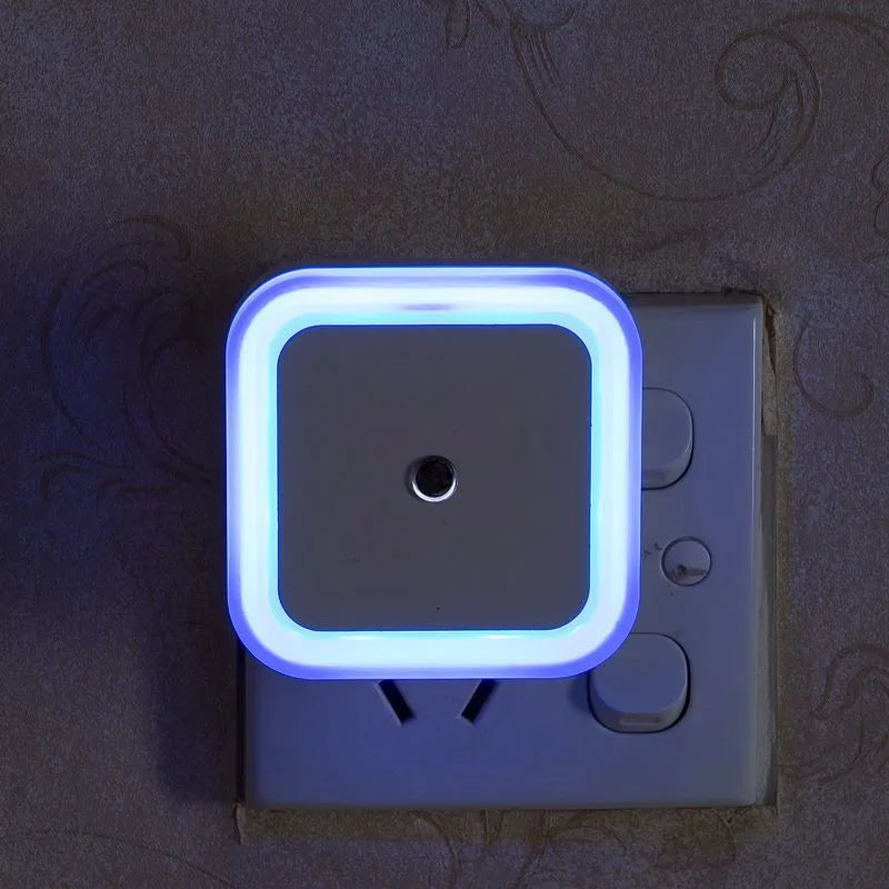 Capteur sans fil LED veilleuse ue prise américaine Mini veilleuses carrées pour bébé enfants salon chambre couloir lampe d'éclairage