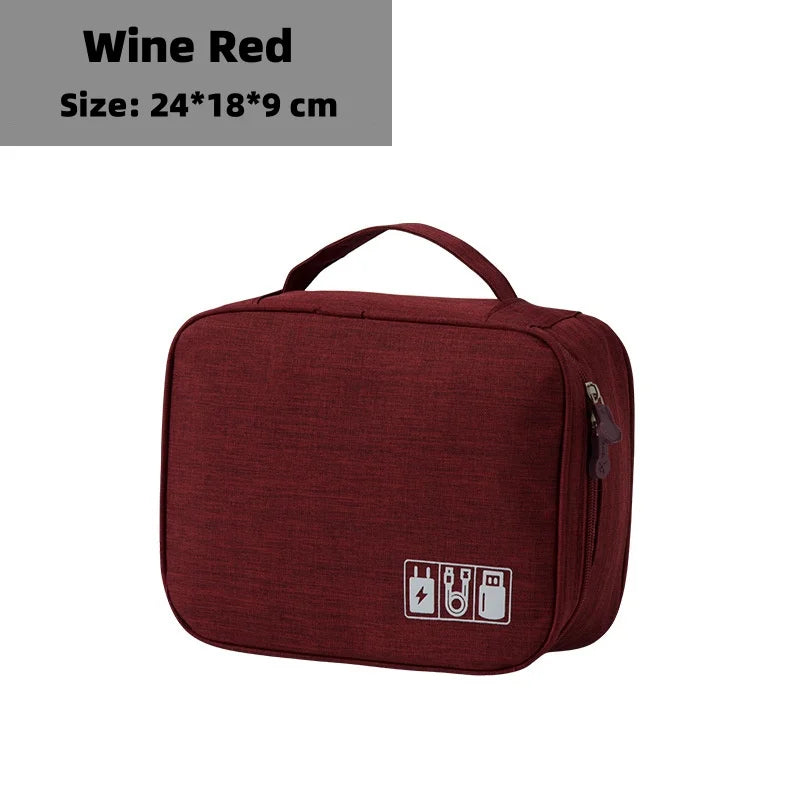 Sac de rangement numérique électronique de voyage, écouteurs multifonctionnels de grande capacité, étui de protection pour câble de données, sac anti-poussière de voyage Elec