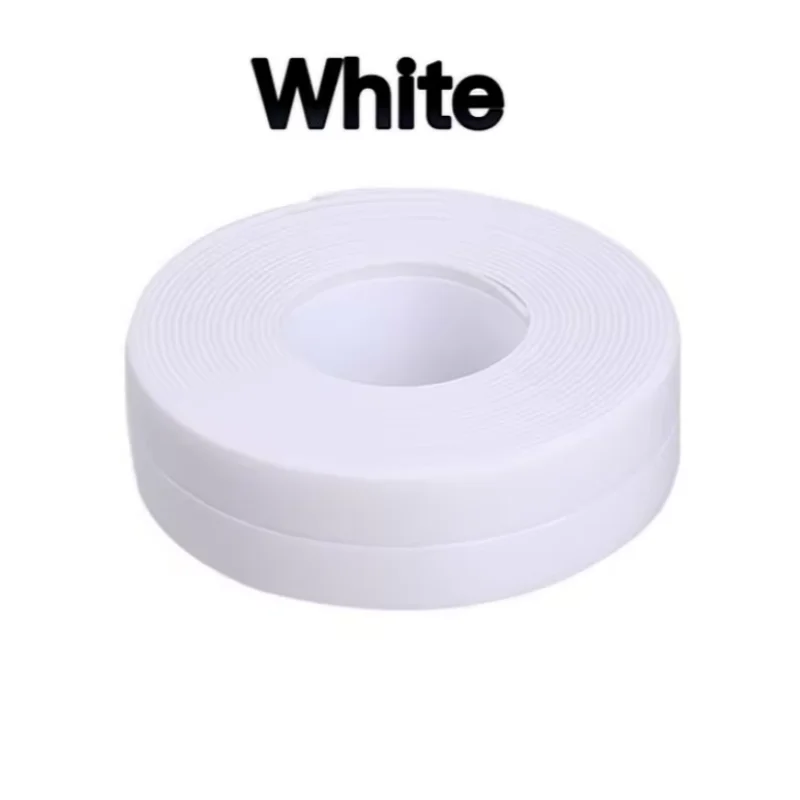 Bande d'étanchéité en PVC pour salle de bain, baignoire et toilettes : ruban adhésif imperméable et anti-moisissure pour évier de cuisine et angles de murs