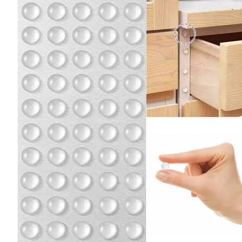 Butoir de porte auto-adhésif, 100 pièces, amortisseur en caoutchouc, pare-chocs d'armoire, tampons de meubles en Silicone, coussinets de protection